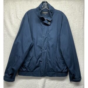J. Peterman Mens Size XL Blue Long Sleeve Full Zip Harrington Work Jacket